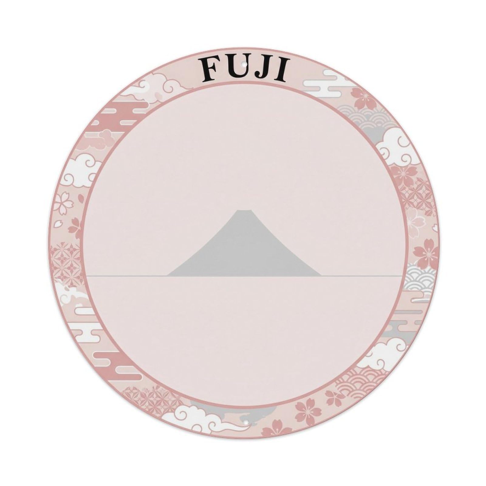 Olyhtr 8X8inch Classic Style Fuji Single Peak Landmark Travel Dawn Blush White Japan Metal Tin Sign