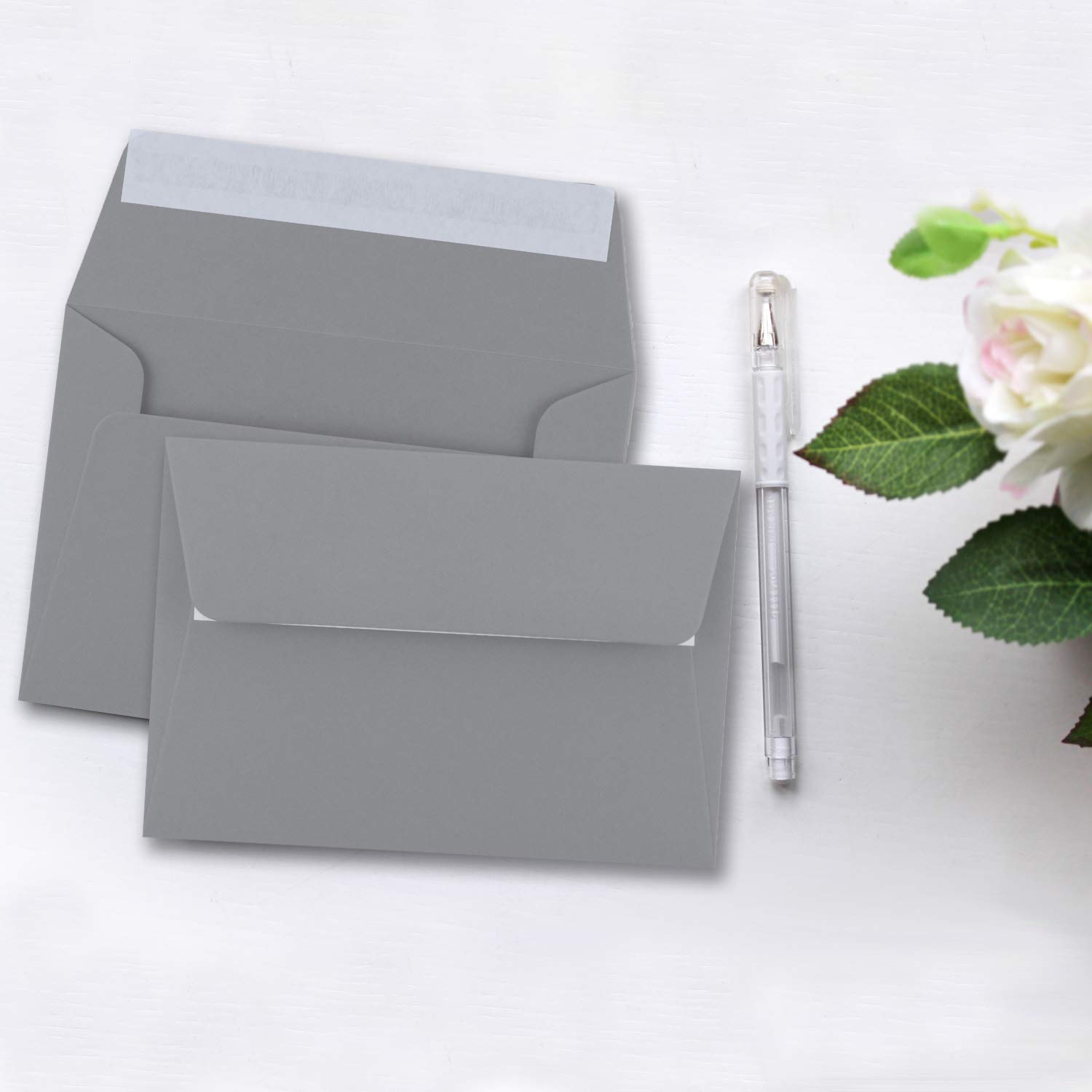 Sobres Neuser FarbenFroh B6 - 100 Unidades Gris Claro Con Banda Adhesiva | 175 X 125 Mm