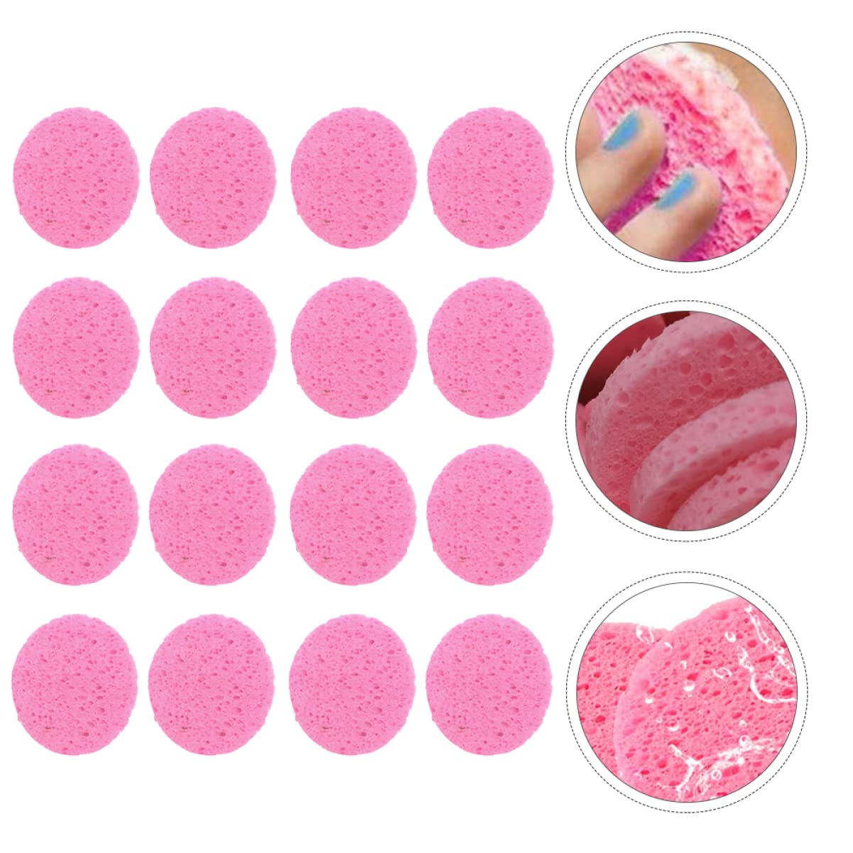 Housoutil 100pezzi Spugne Per Spugnette Struccanti Per Make-up Assorbenti e Morbide Adatte Per