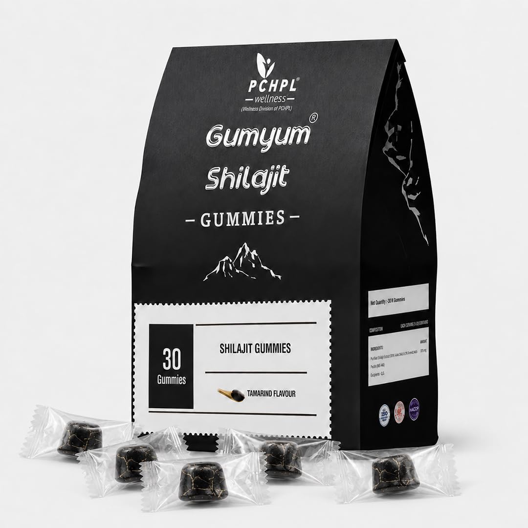 Shilajit Gummies, Tamarind (Imli) Flavour, Boost Stamina, Endurance & Energy, 75% Fulvic Acid for Overall Immunity and Vitality 30 Gummy-image-0