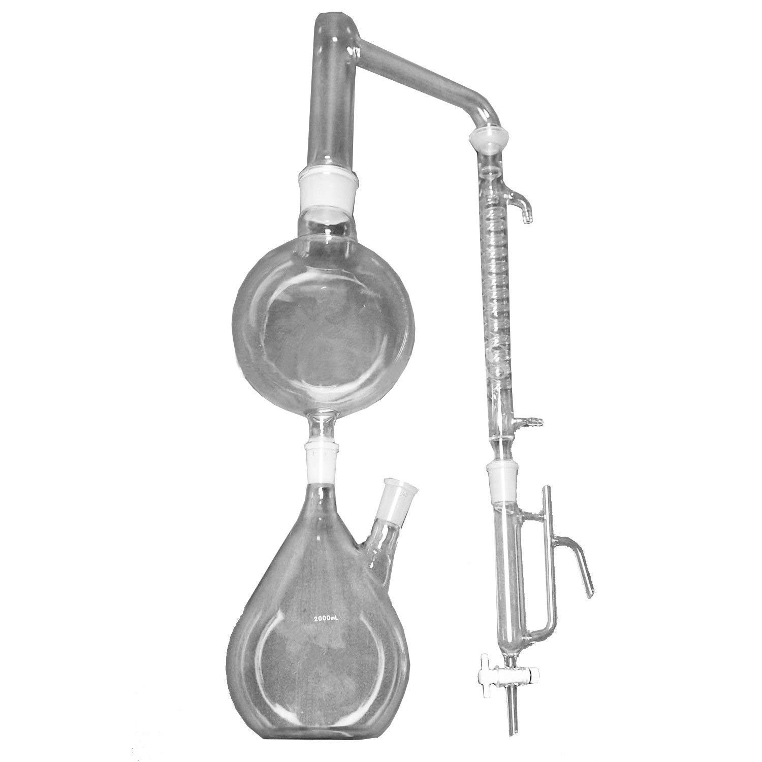 500ml Chemie Labor Glaswaren Kit Ätherisches Öl Familie Destillation seinheit lab Glas Kit Wissenschaftliches Experiment Gerät 12pcs Set Mit Heizung