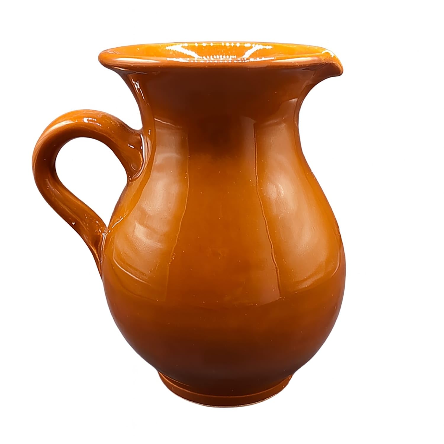 Brocca Artigianale in Terracotta Smaltata Stile Rustico Fatta a Mano – Acqua, Vino – Design Classico Altezza 18/20 cm 2307251102