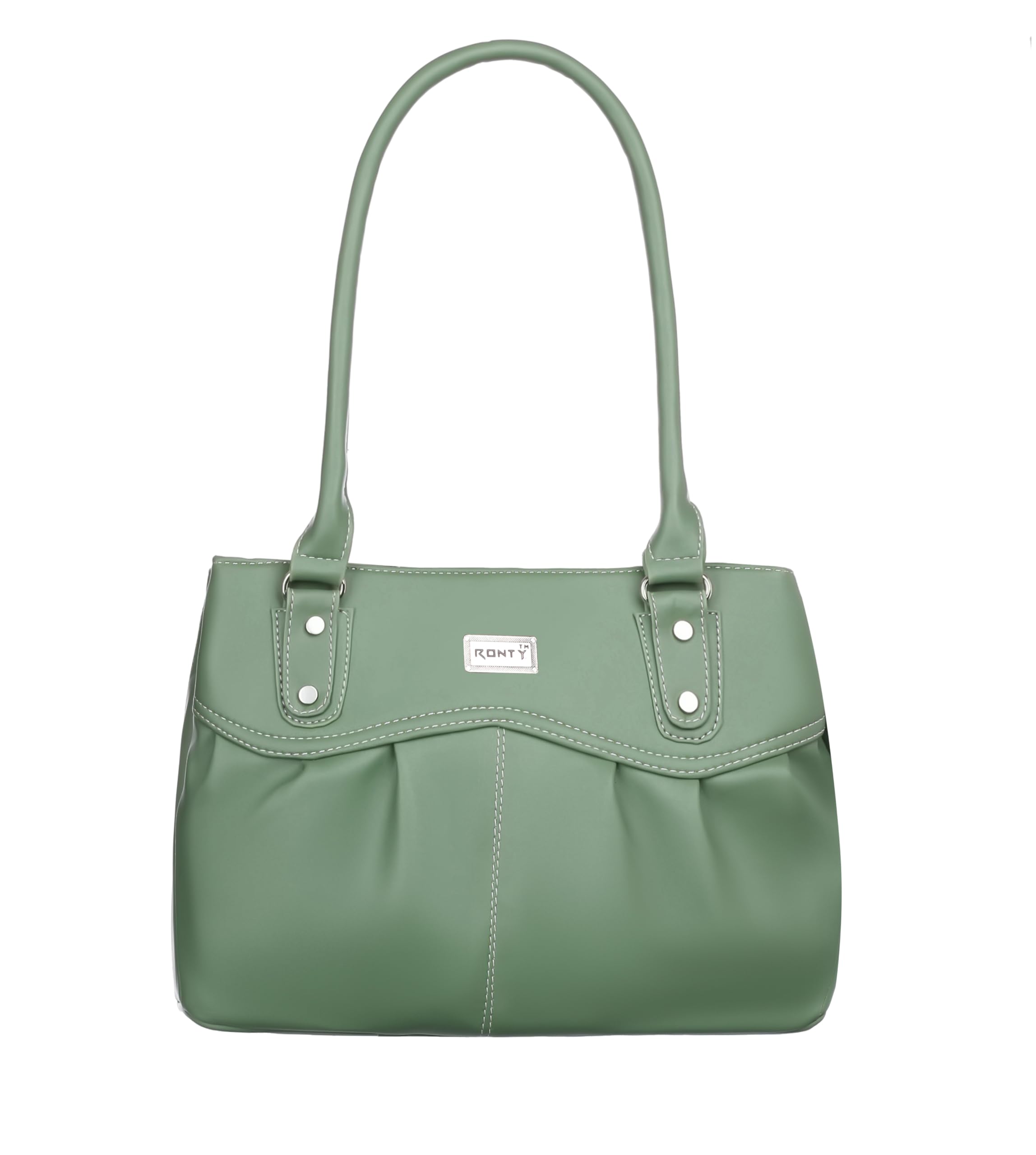 RONTY Stylish Leather Handbag Shoulder Purse Bags for Women and Teen Girls | Everyday Use | Office | College | Travel | Work | Birthday Gifts for Wife Satchel (Green) (B0DG9G3H6L) Amazon Price History, Amazon Price Tracker
