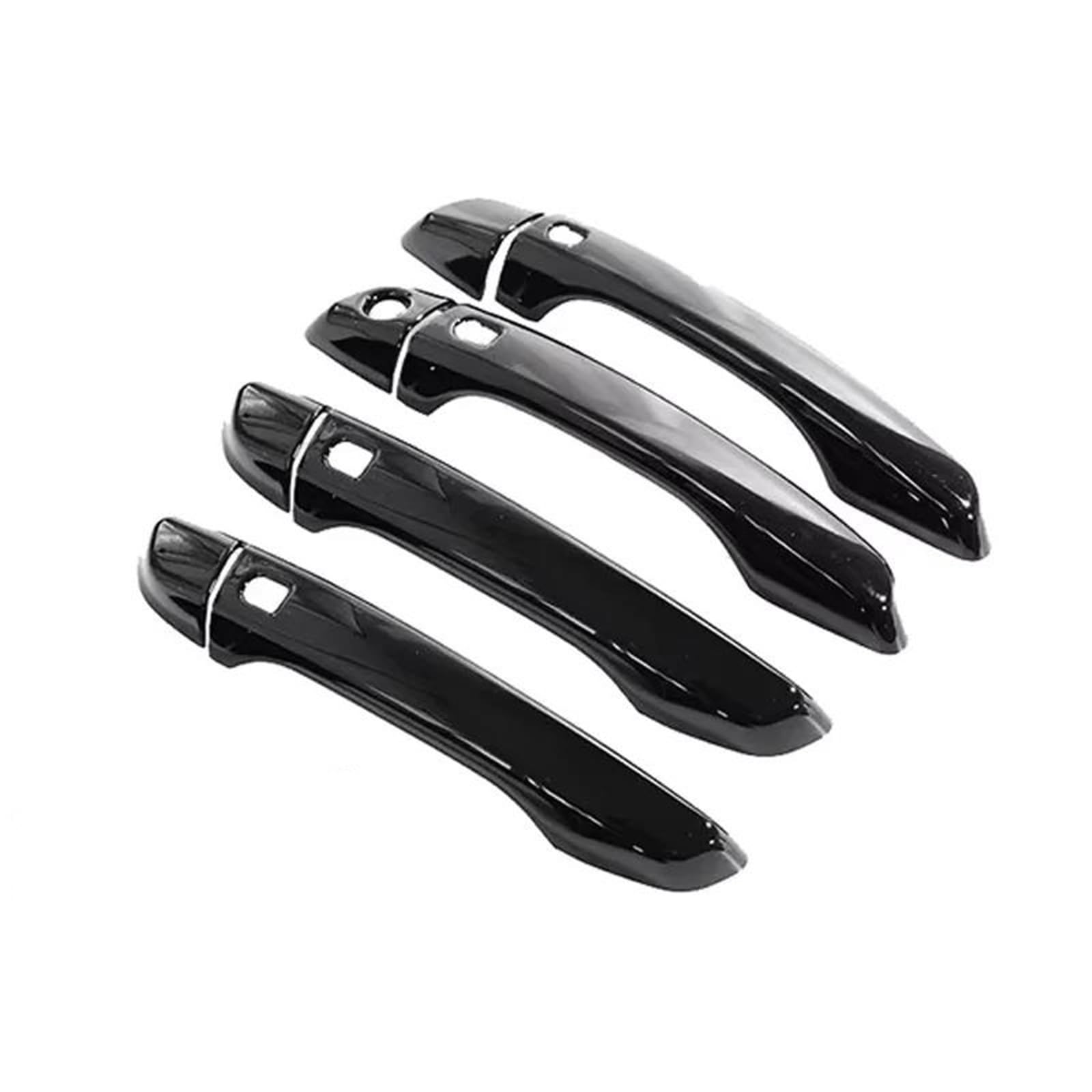 JTWMTY for Peugeot 208 MK2 P21 2020~2023 Gloss Black Car Door Handle Cover Protective Exterior Trim Stickers(Style 4)