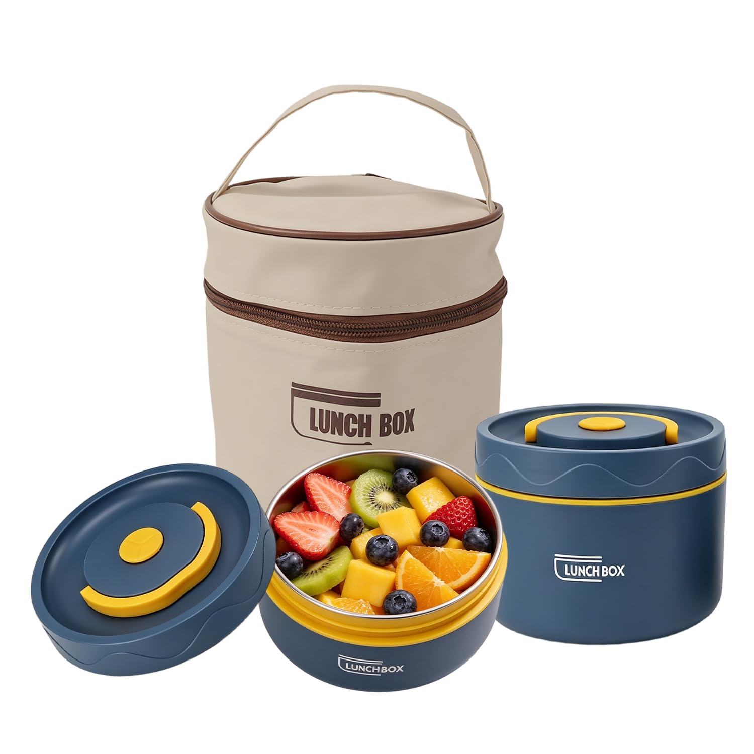 2Pcs Bento Lunch Box Stainless Steel Insulated Lunch Container, Insulation