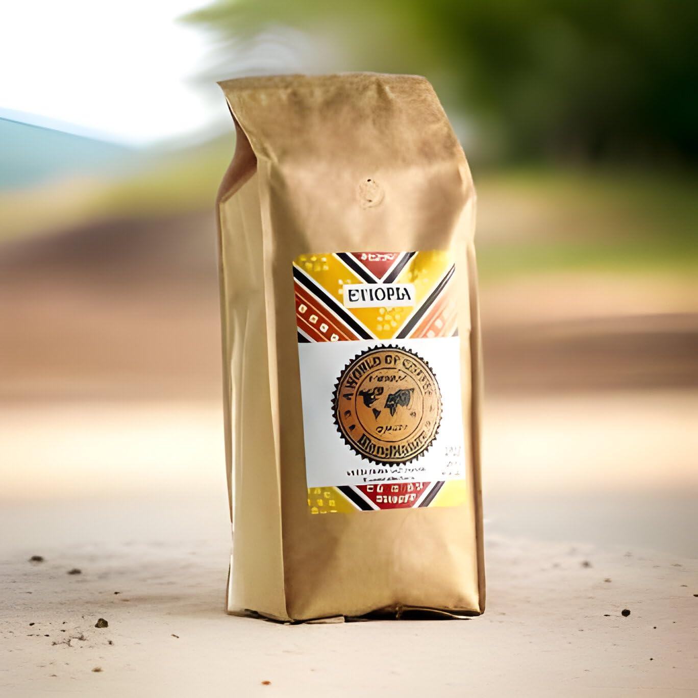 Cafe en grano Arabica tueste natural Origen Único Etiopia–Calificación Excelente 86 puntos por la SCA- Café Dulce equilibrado-Cafe de especialidad-florece a una altitud por encima de 1.800m