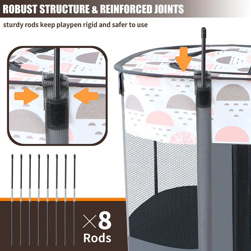 MEETCARE Pet Playpen, Foldable Dog Cat Playpens,Portable Exercise Kennel Tent Crate,Water-Resistant Breathable Shade Cover, Indoor Outdoor Travel Camping Use for Small Animals (Small), Brown MEETCARE Pet Playpen, Foldable Dog Cat Playpens,Portable Exercise Kennel Tent Crate,Water-Resistant Breathable Shade Cover, Indoor Outdoor Travel Camping Use for Small Animals (Small), Brown