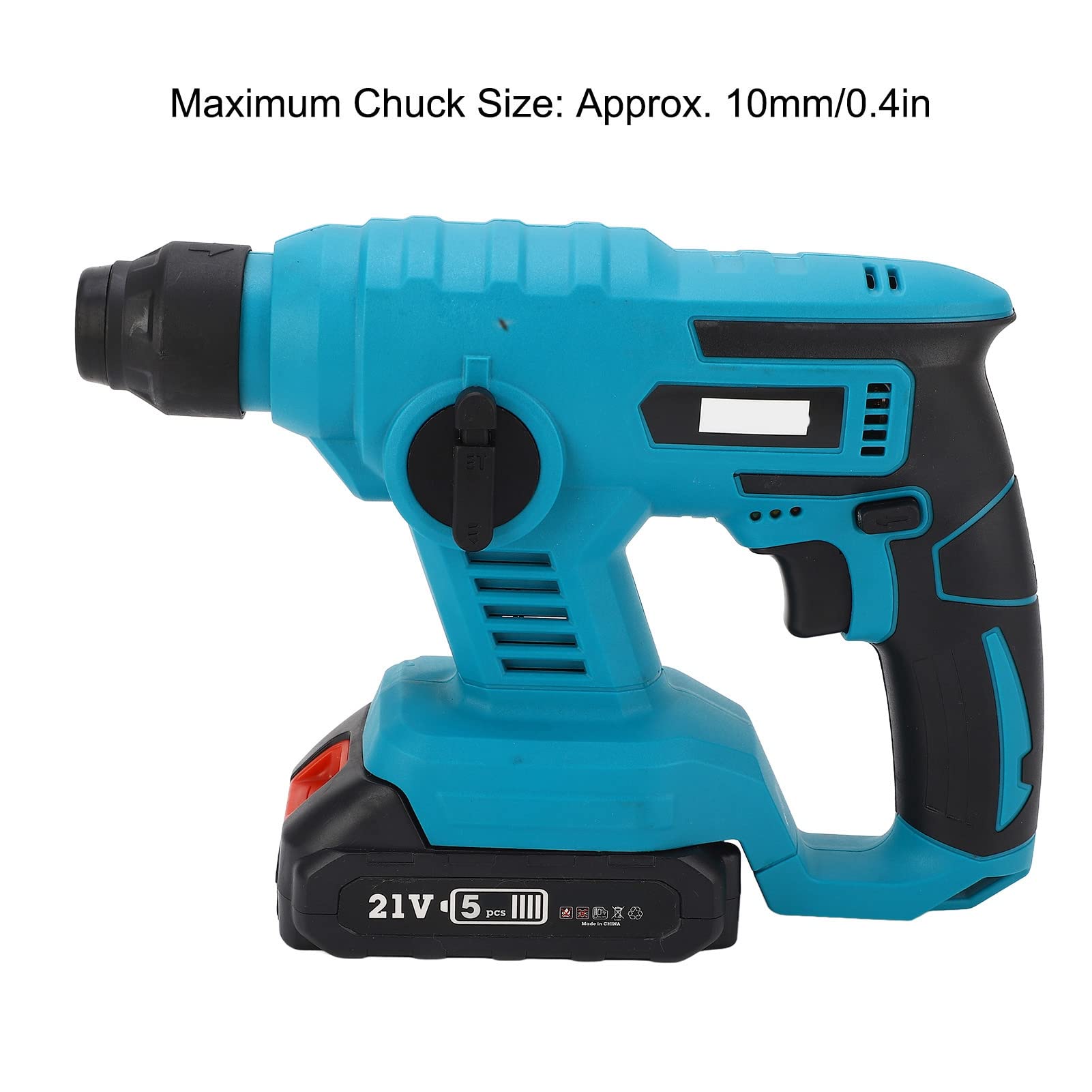 Fdit Electrical Drills, Cordless Drill Li Ion Concrete Home Drilling Wall Wooden Lithium Ion Battery Metal Screws Tractors, ABS Pure Copper 1500mAh Hammer Drill