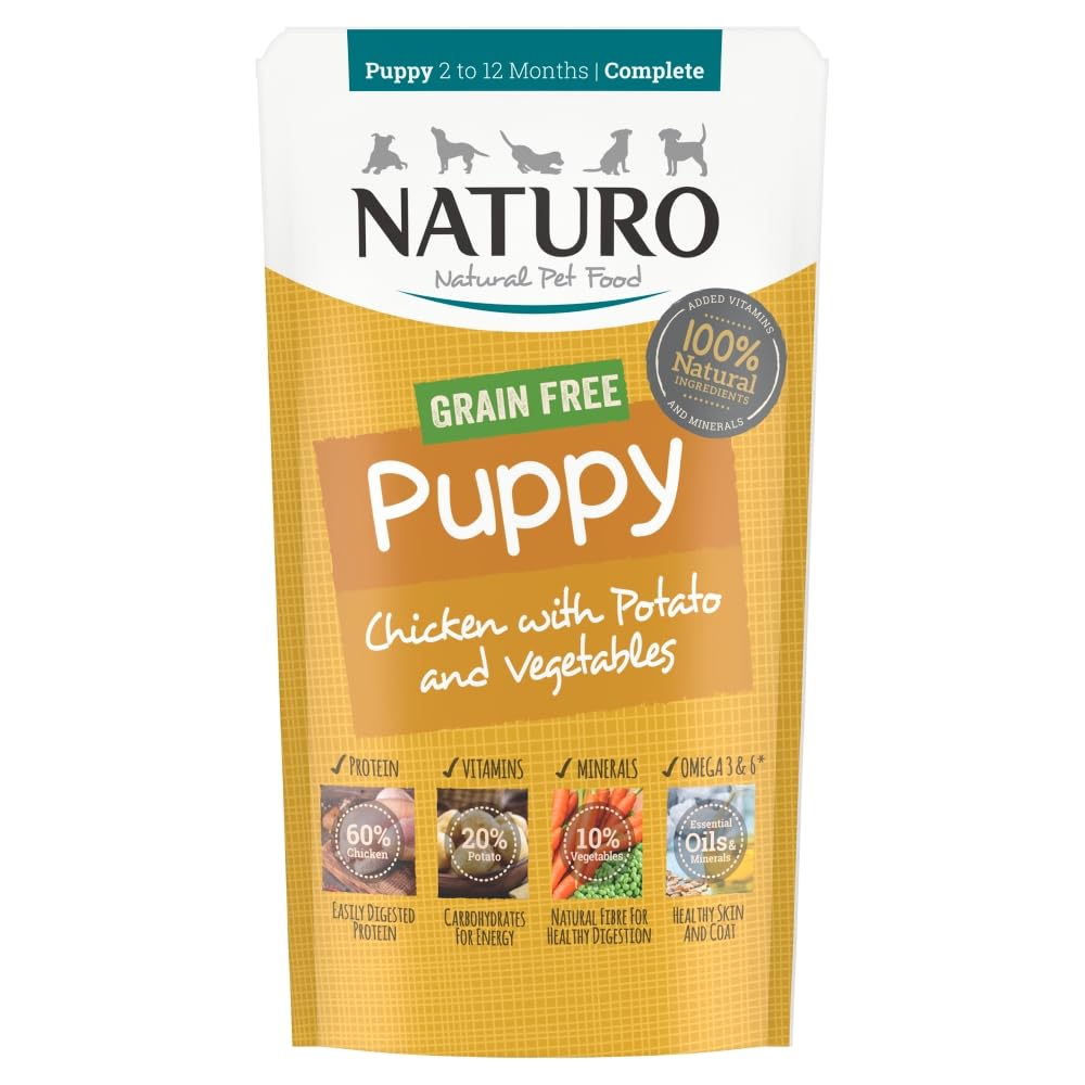 Naturo Natural Pet Food Chicken with Potato and Vegetables Puppy 2 to 12 Months 150g, 113101502