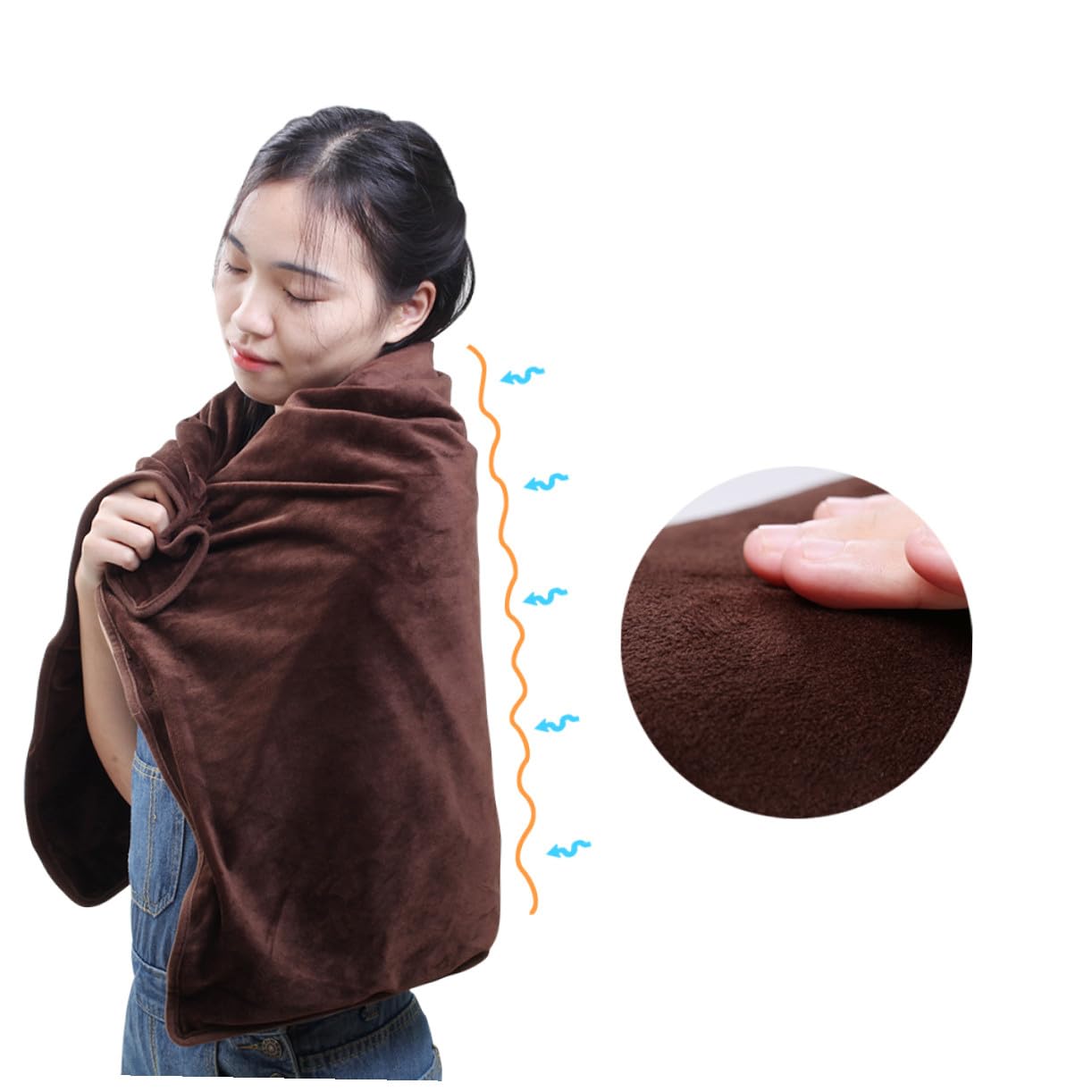Couverture Chauffante D’hiver USB 5v en Polyester avec Compartiments