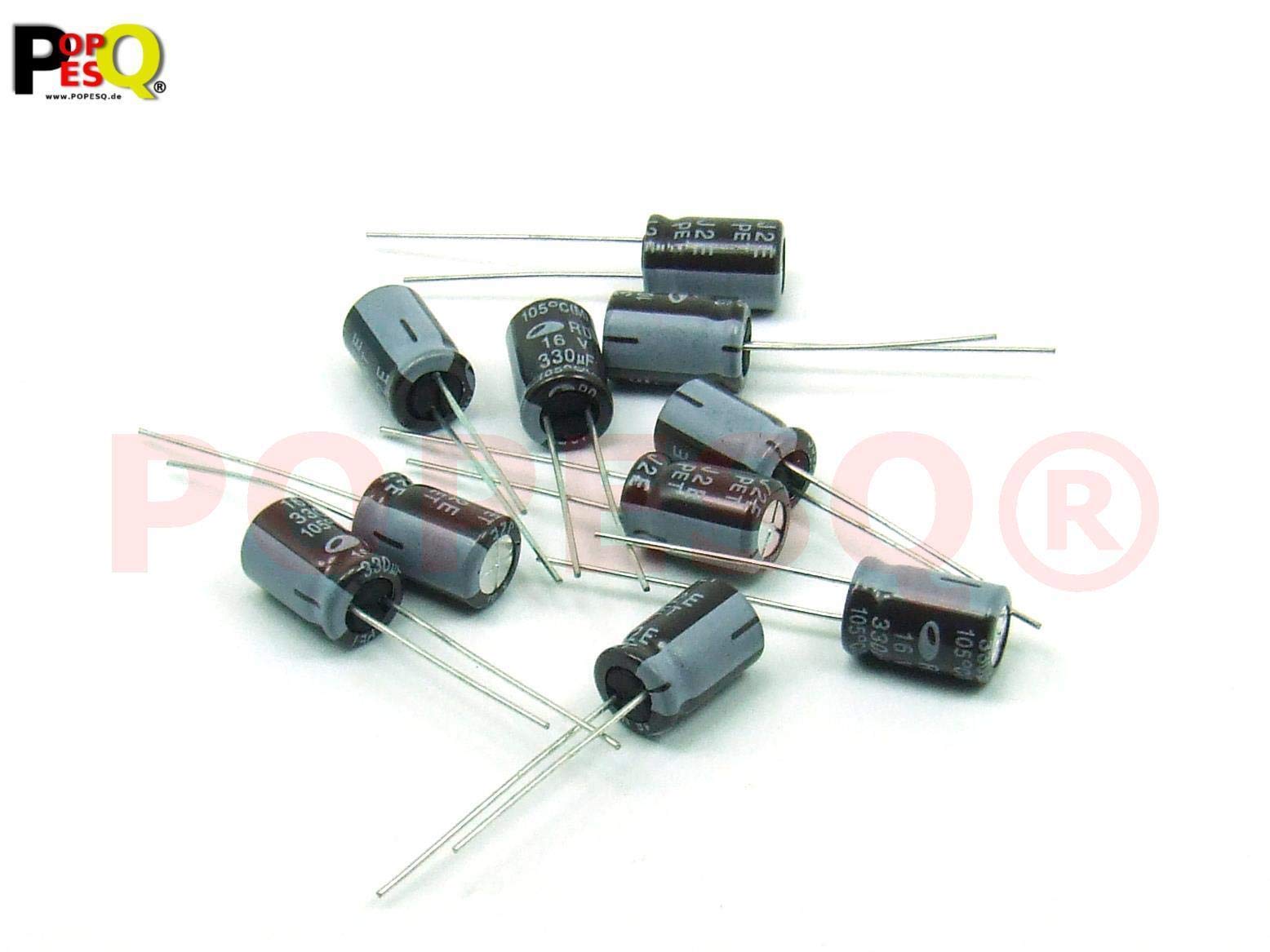 10 Condensatori Elettrolitici 330uF 16V | Per Riparazioni Elettroniche | #A883 - Foto 3