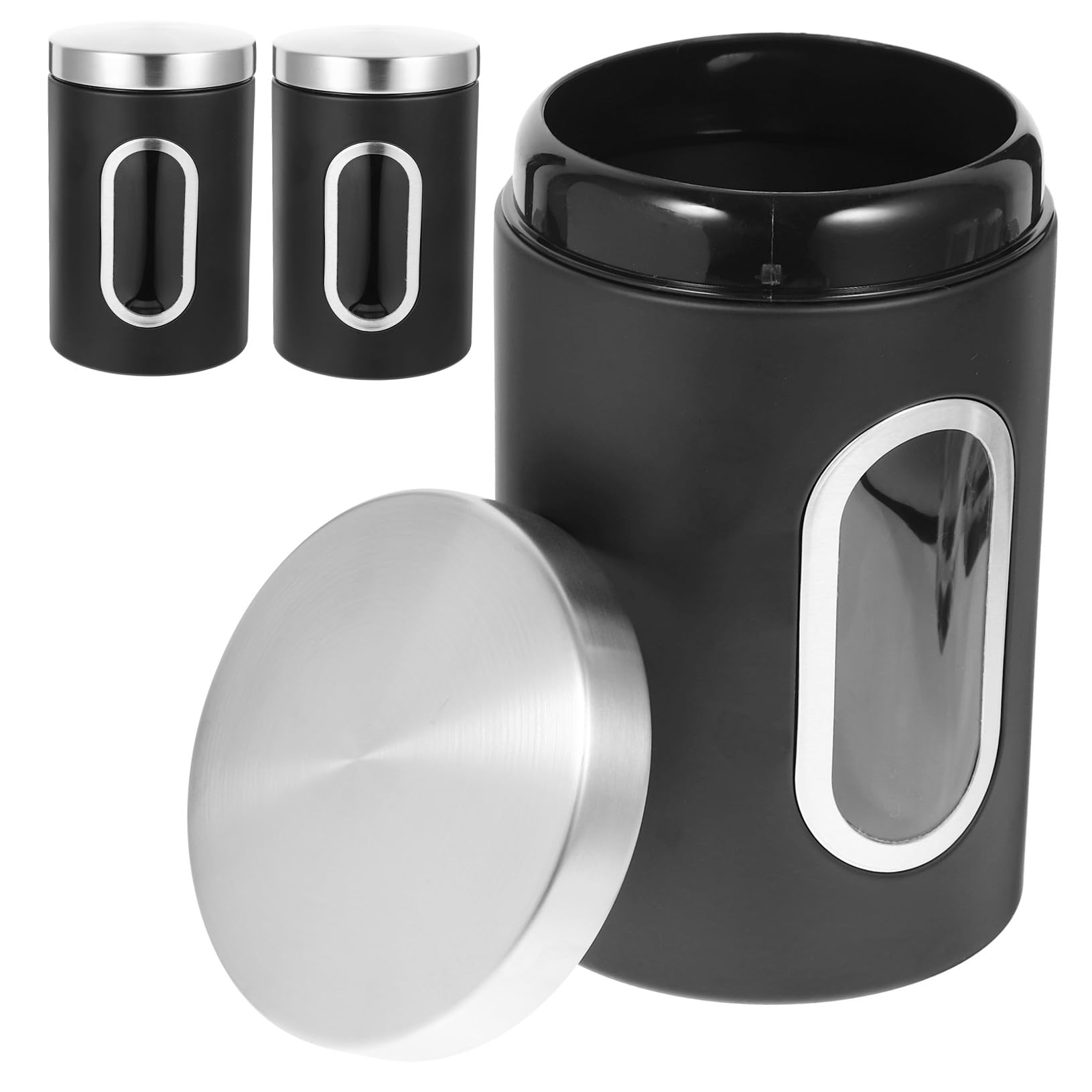 Toyvian 3stücke Luftdicht Verschlossen für Küche Metallbehälter für Kaffee Aufbewahrungsbehälter für Kaffeebohnen Zucker und Teedosen Vorratsbehälter für Trockenfrüchte