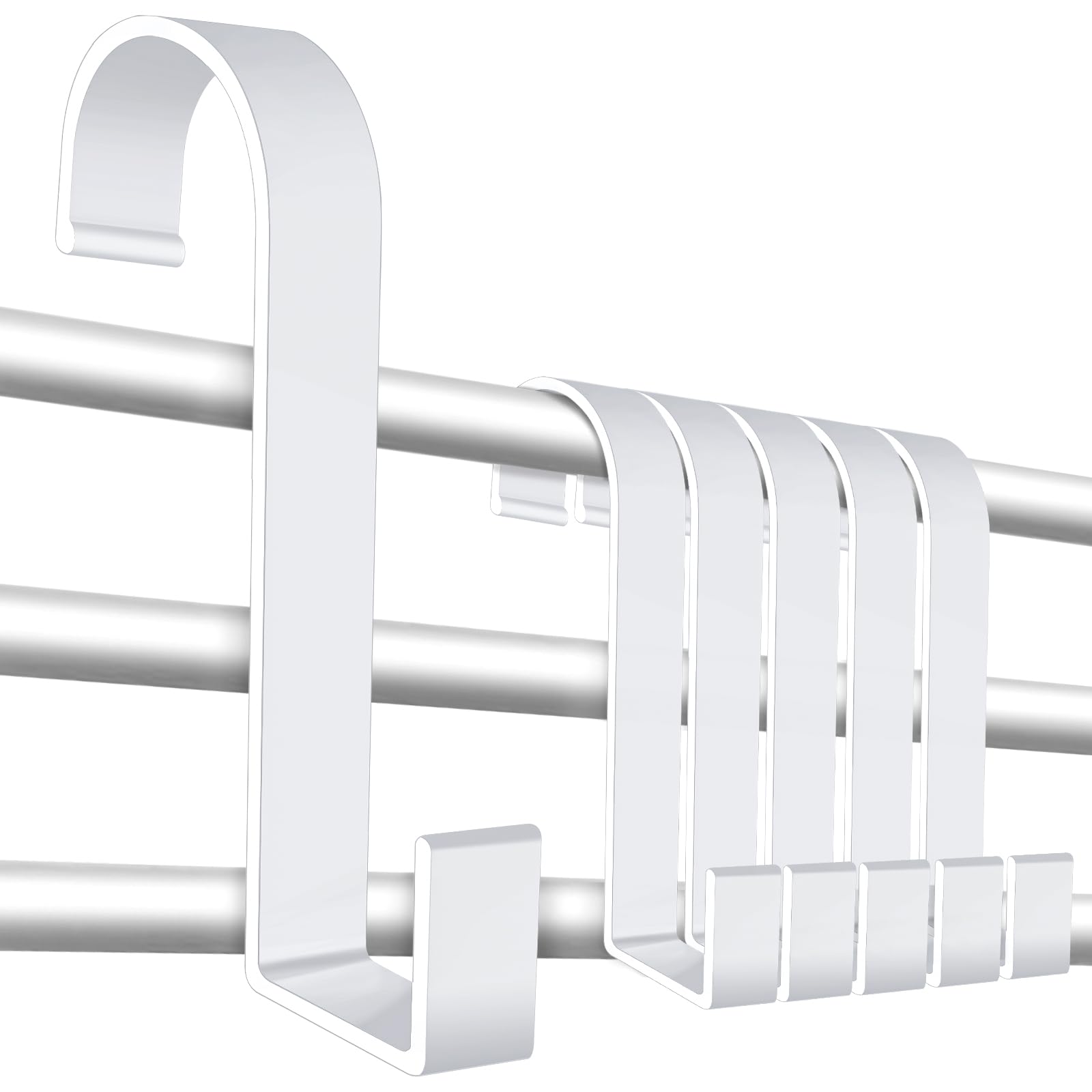 Caianwin 6 Stück Haken für Handtuchhalter Heizkörper Weiß Heizkörperhaken S Haken Mehrzweckhaken für Badezimmer, Küche