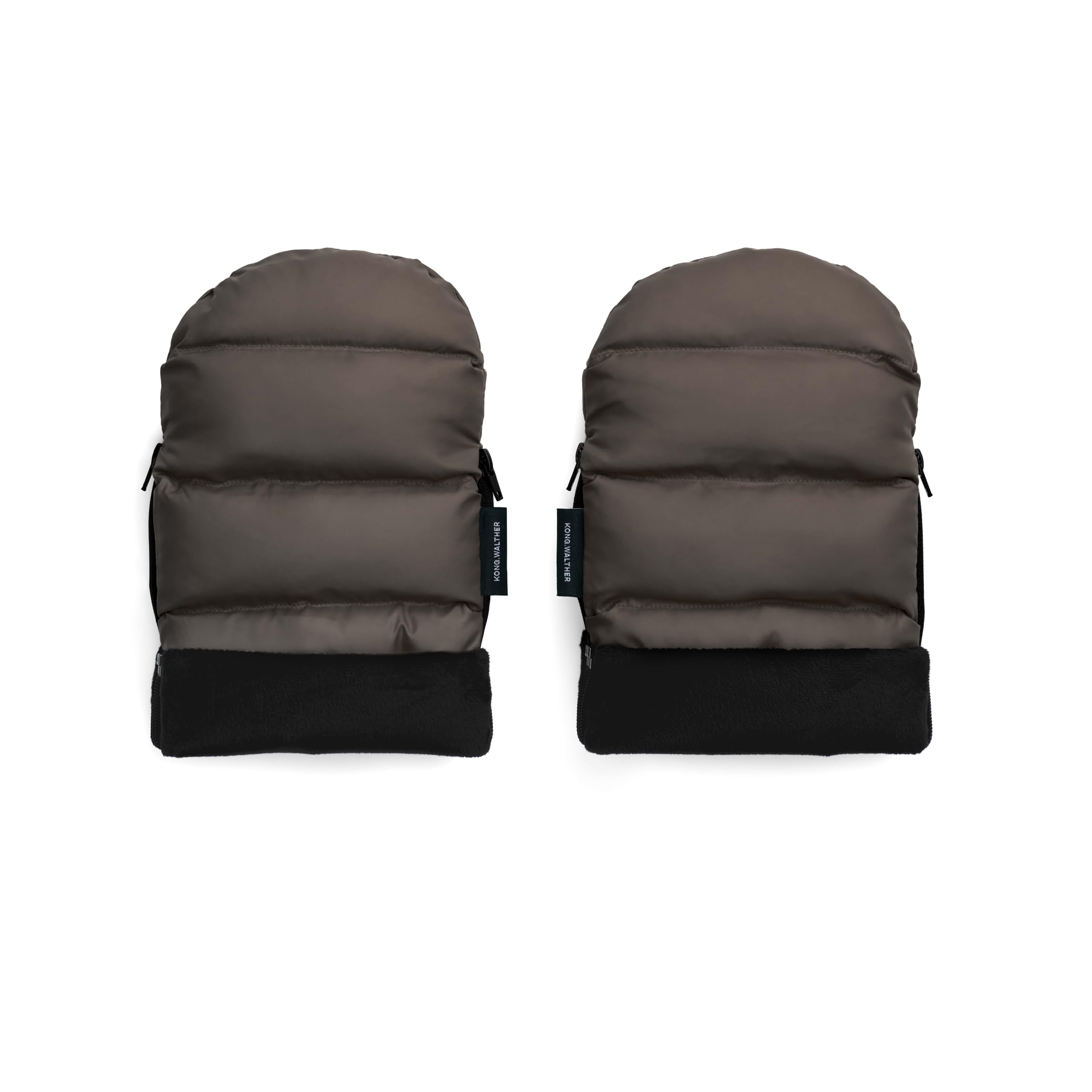 KONG.WALTHER Østerbro Pram Gloves | Wind & Water Resistant | Warm Fleece Lining | Easy Universal Stroller Attachment | One Size, Multiple Colours & Styles | Puffer Grey