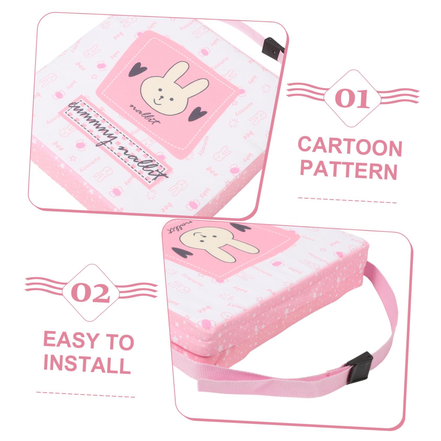 TOYANDONA Cojín de Silla de Dibujos Animados para Elevador sin Respaldo para Mesa de Comedor Cojín Elevador Portátil para Silla Infantil para Sala