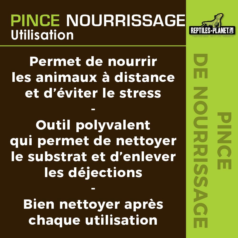 Reptiles Planet - Pince de Nourrissage pour Reptiles - 20,5 cm