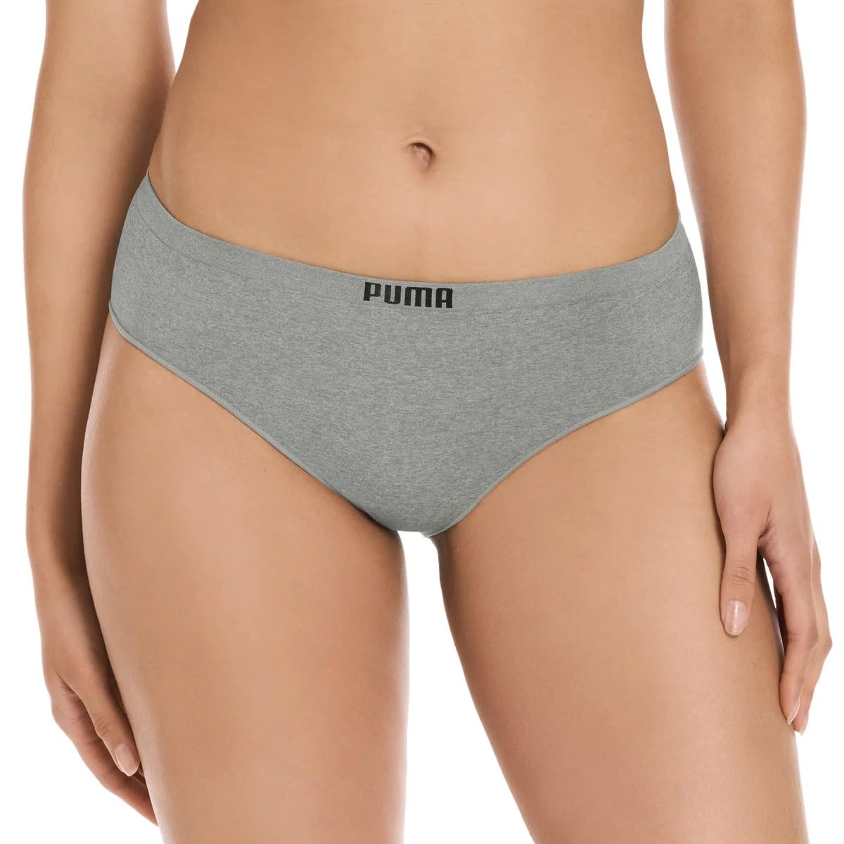 PUMA Nahtlose Damenunterwäsche für Damen, dehnbar, unsichtbar, Bikinihöschen für Damen, mehrfarbig, 4er-Pack