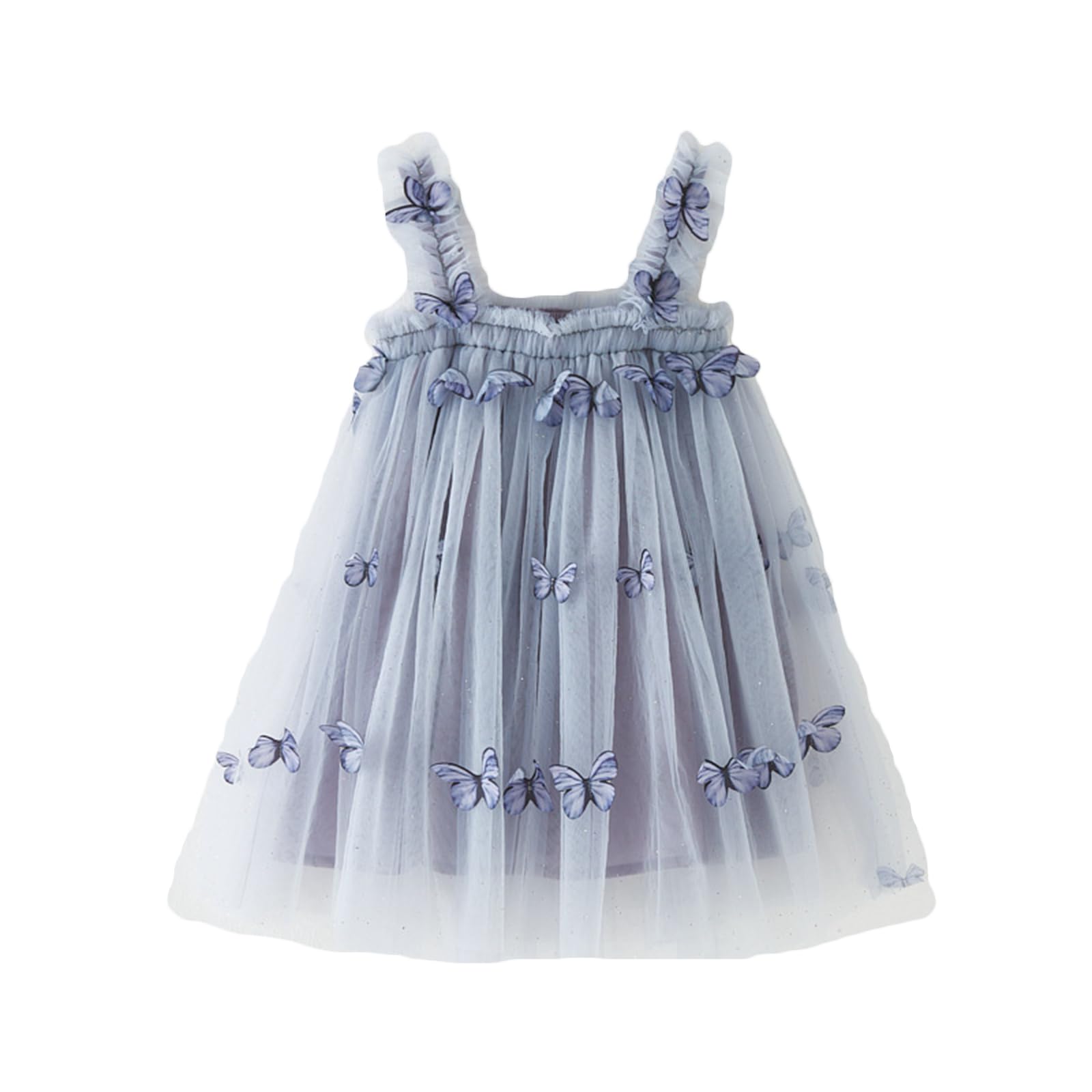 Baby Girl Floral Sleeveless Tutu Dress Embroidery Toddler Girl Flower Layered Tulle Dress Birthday Party Princess Dresses