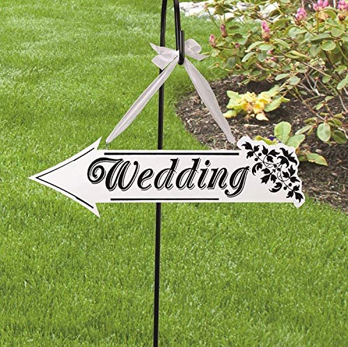 Giga Gud Wedding Sign Directional Wedding Signs Black and White Wooden Wedding Arrow Directional Sign Vintage Wooden Wedding Arrow Style Direction Sign Wedding Ceremony Decor for Wedding Reception