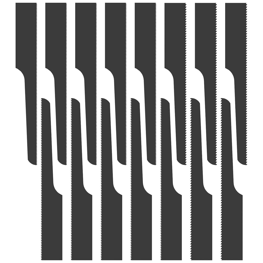Cenei Black 15Pcs Reciprocating Air Saw Blades Replacement, Power Cutting Tool Air Body Saw Hacksaw Blades Tools(18Tpi,44Tpi,32Tpi) Size 15