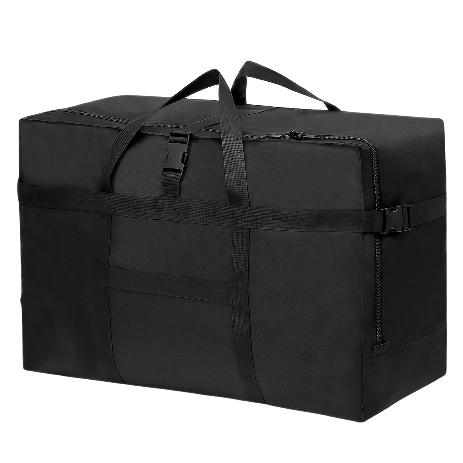 Borsa da Viaggio Pieghevole Extra Grande, Grande Capacità Borsa da Viaggio Duffel, Leggera e Impermeabile Sopra i Bagagli, per Compagnia Aerea, Viaggi, Campeggio, Traslochi, 70 * 35 * 48cm, Nero