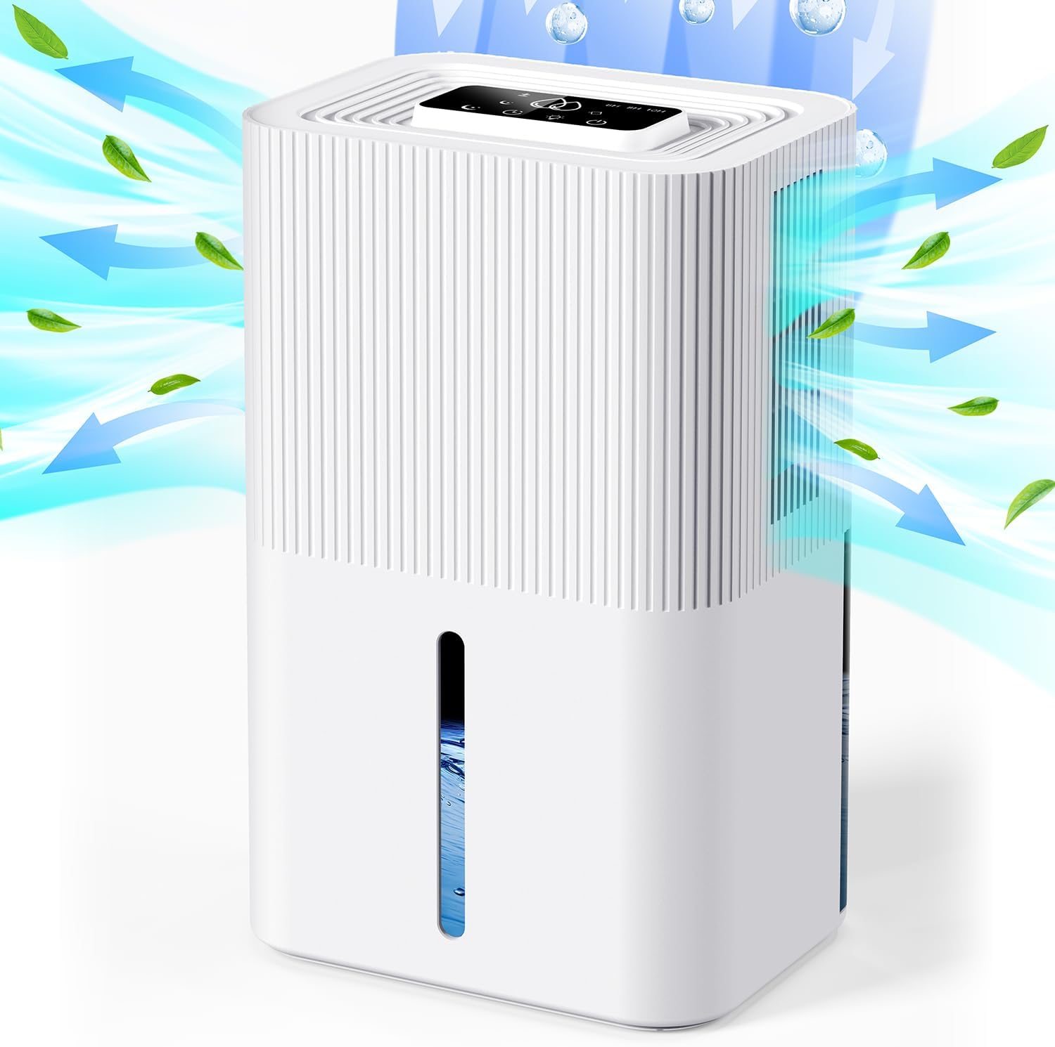 Portable Home Dehumidifier for Basements|91 OZ Tank|900 sq.ft Coverage|Quiet Smart Design with Auto Shut-Off White product image