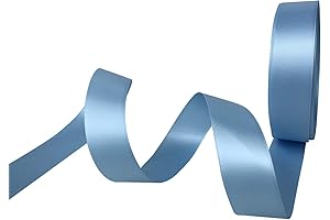 Captivating 3/8 Inch Sapphire Ribbon: A Flawless Sky Blue Hue