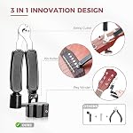 58 Pcs Acoustic Guitar Accessories Kit Guitar Strings Replacement Changing Tool Include Strings, Metal Capo, Picks, Picks Holder, String Winder, Pins, Nuts Saddles for Guitar Players Beginners