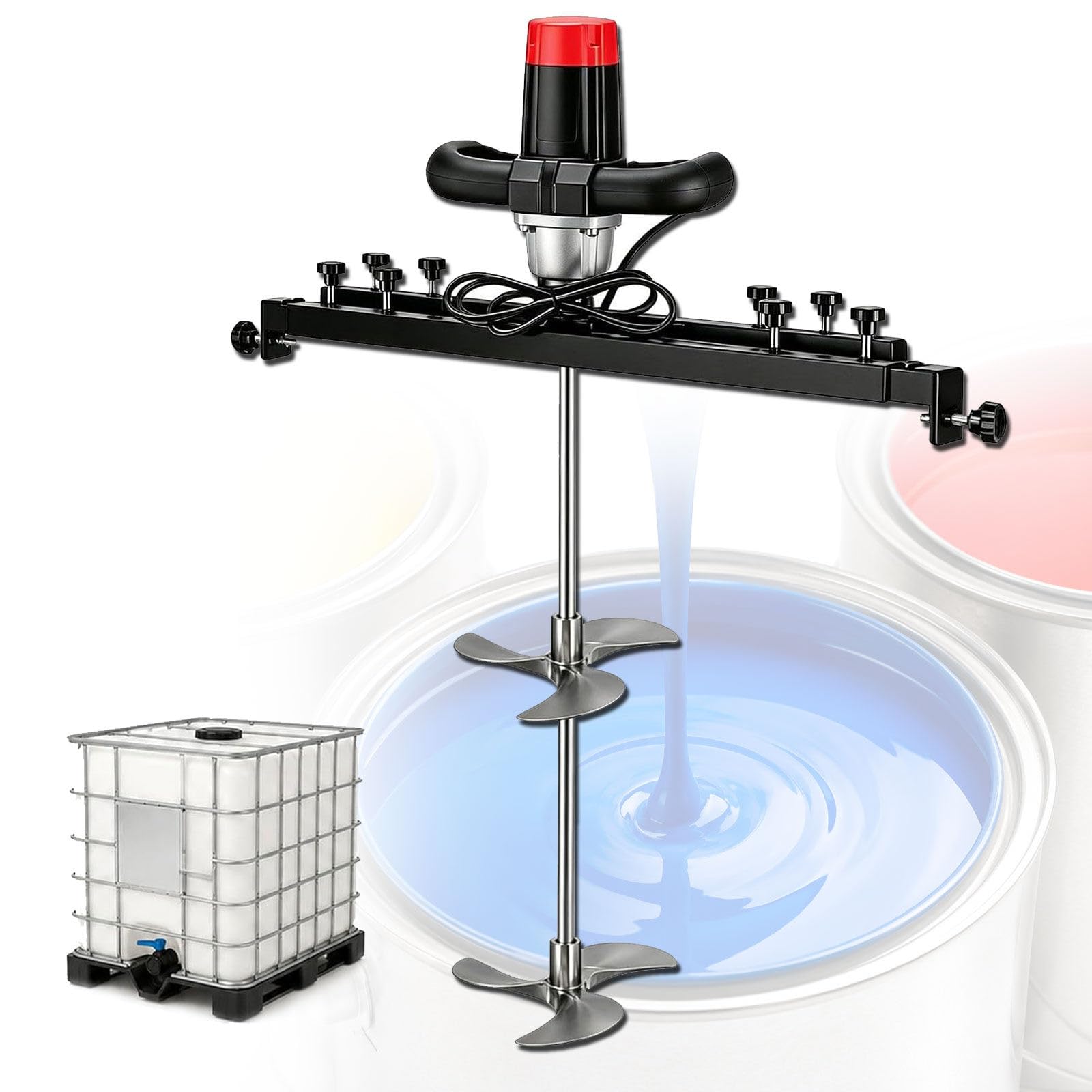 Agitador Eléctrico de 3000 W con Soporte, Rango de 65 a 125 cm DispersionDisc