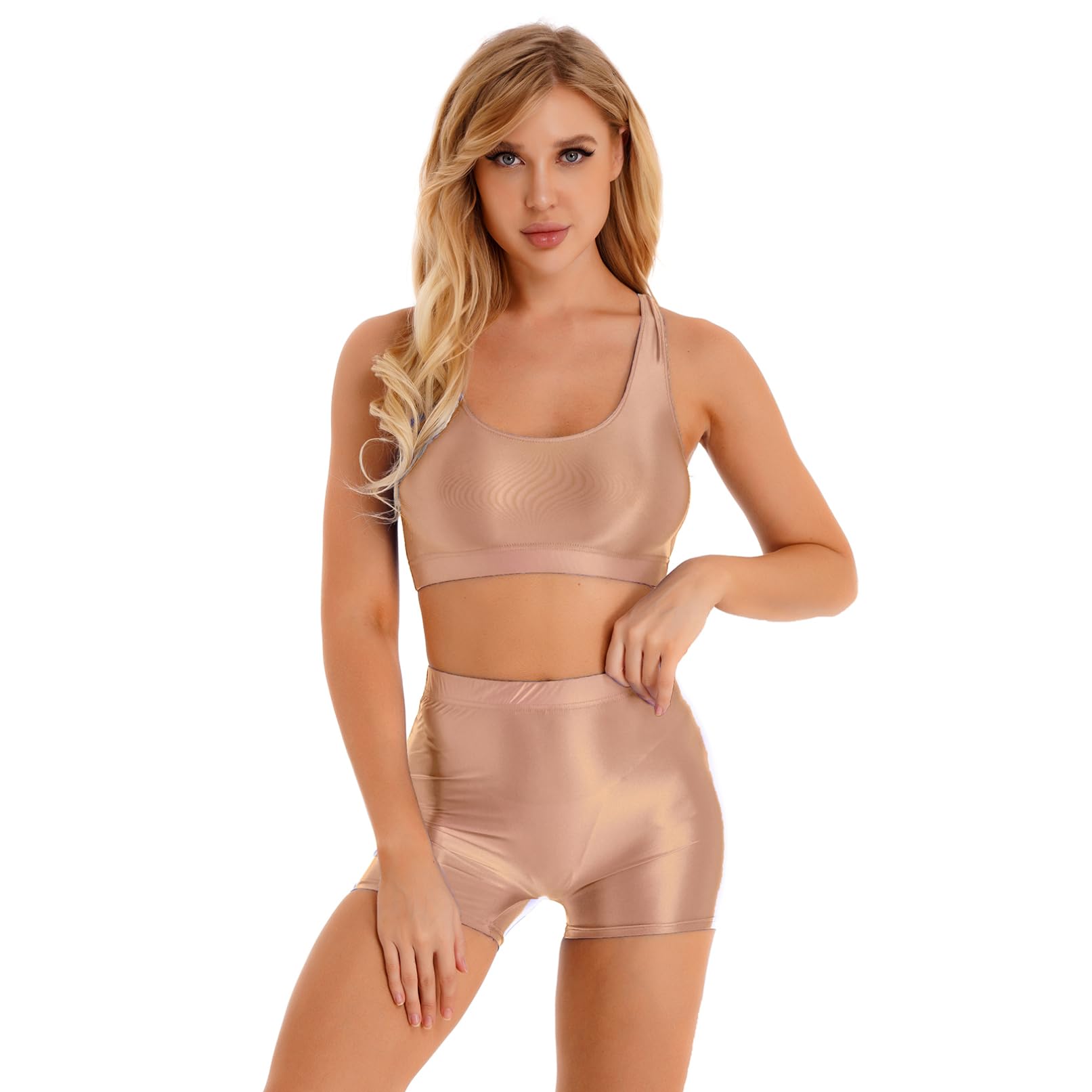 Sxiwei Womans Athletic Sports Bra Yoga Crop Top Active Running Workout Shorts Tracksuit Activewear
