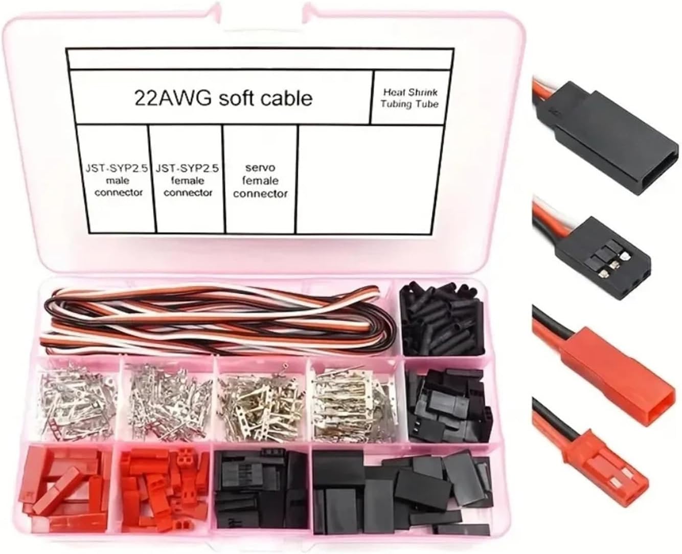 140/400pcs Connector Female Male 2/3 Pin Kit Jumper Plug(140Pcs)