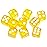 SmartDealsPro 10-Pack D6 Six Sided 16mm Transparent Dice Die for DND, MTG, RPG, Tenzi, Yahtze, Bunco, Table Borad Games, Math Teaching (Yellow Translucent)