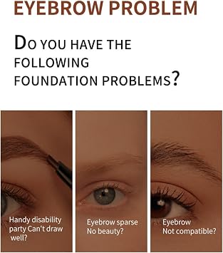 Semi-Permanent Colour Eyebrow Dye,Anti Sm/udge Eye-Brow Gel,Waterproof Long-Lasting Natural Eye Brow Makeup,Waterproof Ta/ttoo Brow Tint,Peel Off Eyebrow Gel Tint,Lasting Eyeb/row Gel#Dark Brown