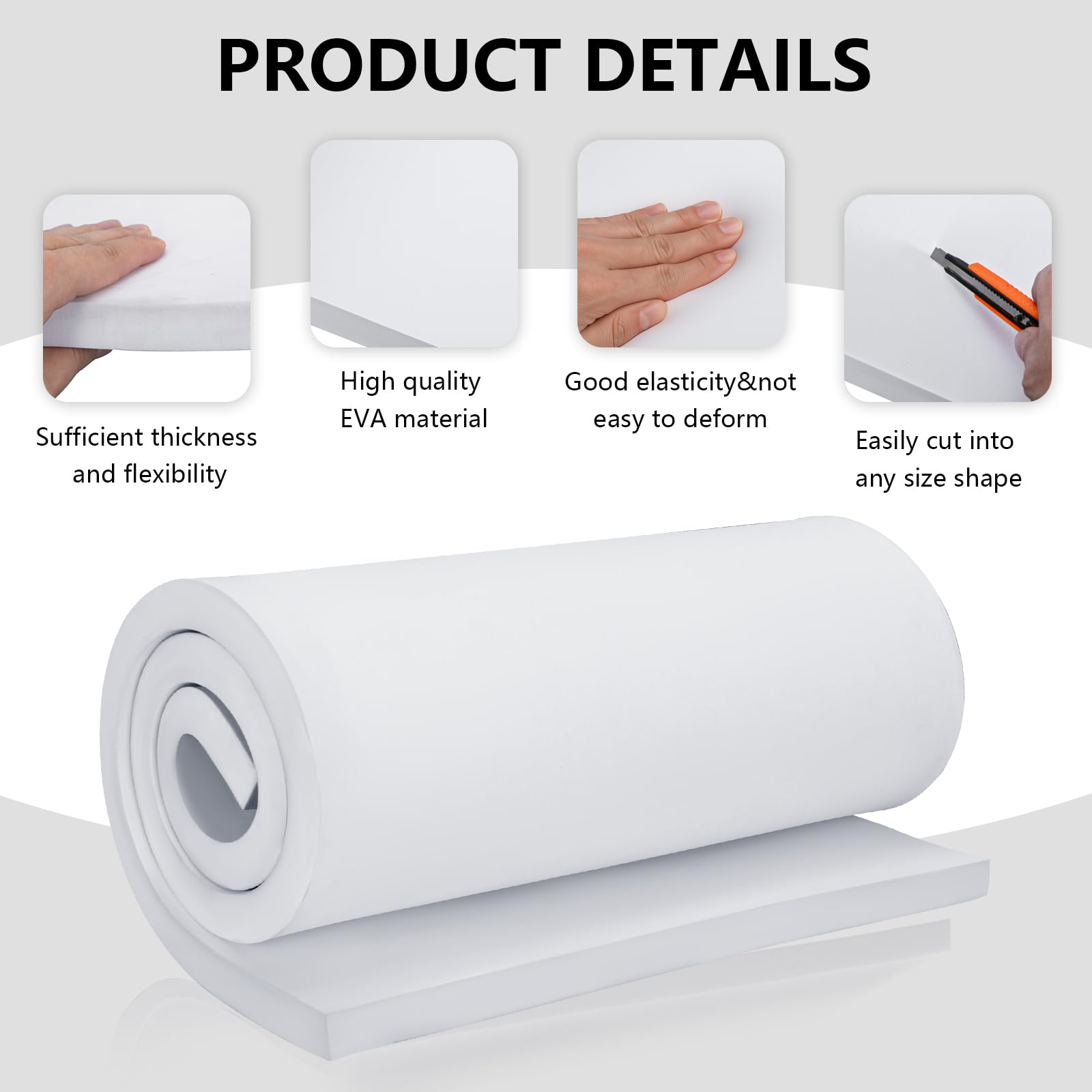 White 20mm EVA Foam Sheets - Image 4