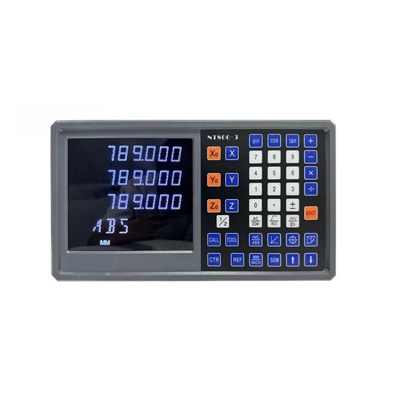 Skale enkodera liniowego, NT800 2/3 Osi LCD DRO Odczyt Cyfrowy TTL AC Dla Frezarki Wytaczarka EDM Liniowy Enkoder Skali 9 Języków(NT800-3 DRO)