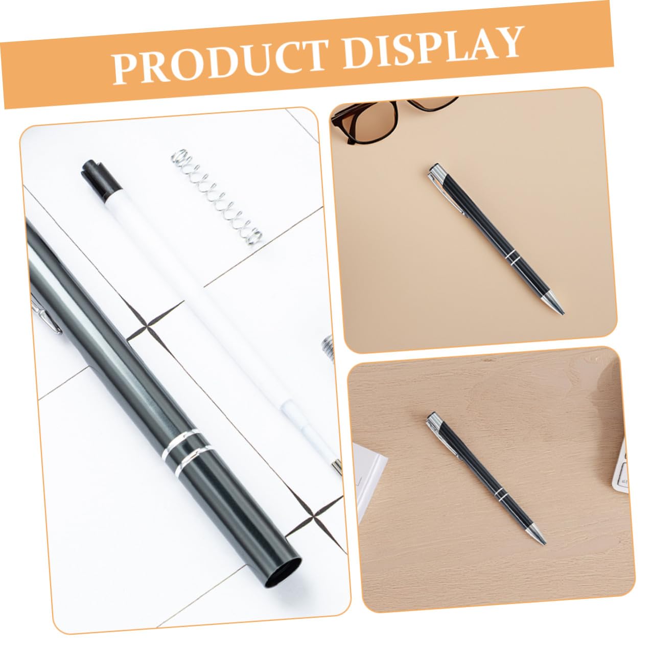 48 Pezzi Penna a Sfera in Metallo Nera Design Elegante e Resistente, Versatile per Uso Ufficio e Scuola, per Adulti e Studenti