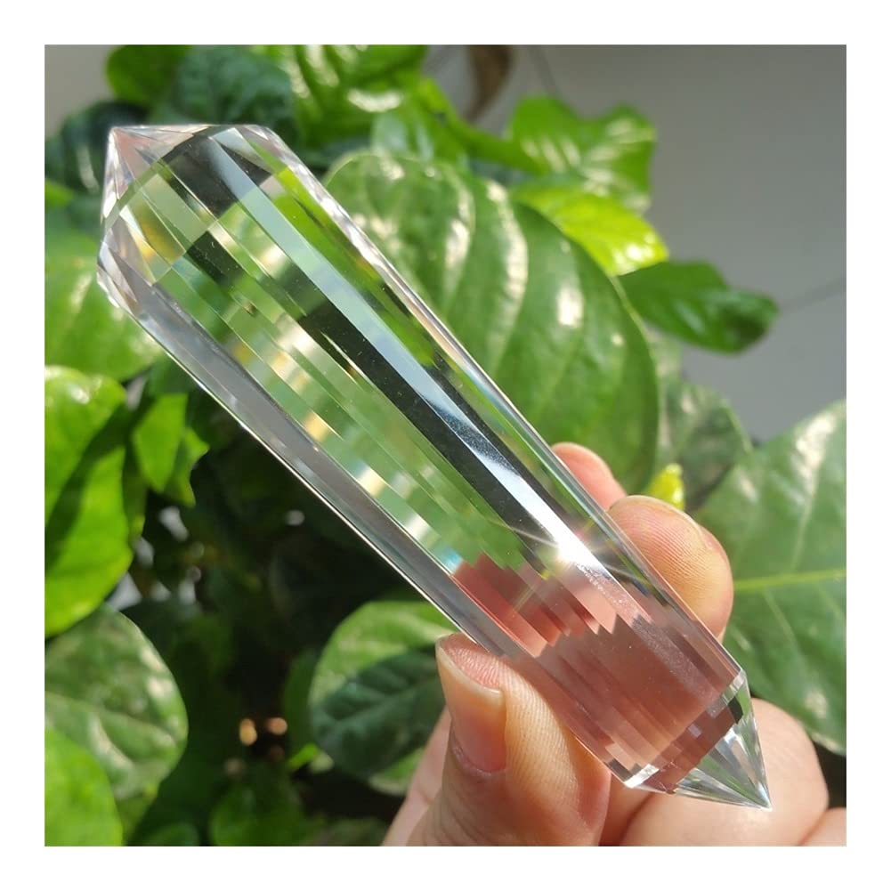 Heilender Mineralstein 24 Facetten Drop Shipping Natürlicher klarer Quarzkristall Edelsteinpunkt Reiki Bergkristall Vogel inspiriert Zauberstab Balance Edelstein Dekoration Raumdekoration