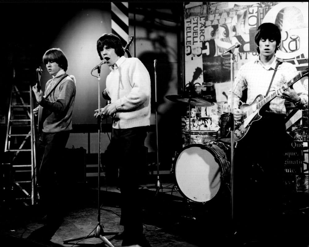 Amazon.co.jp: Posterazzi ザ・ローリング・ストーンズ 白黒写真