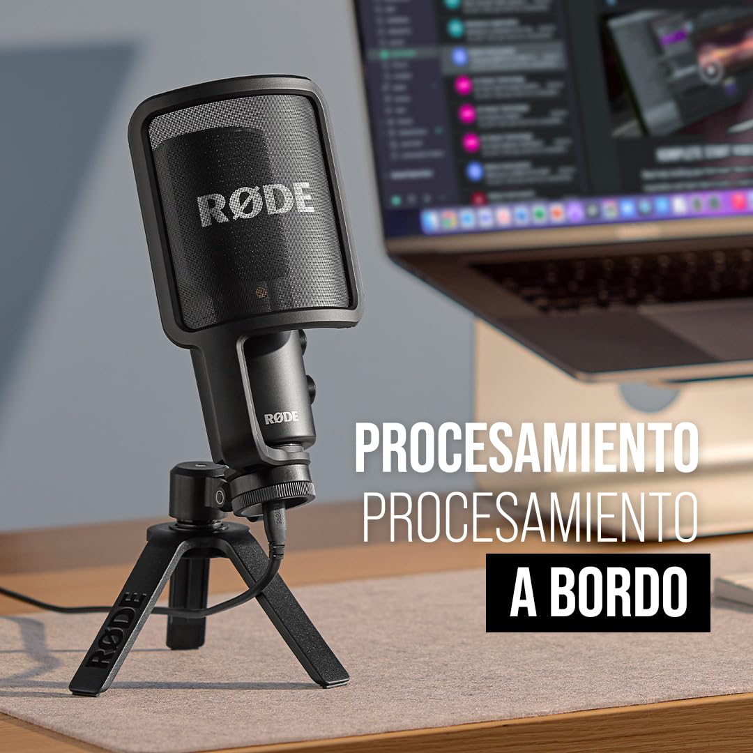 RØDE NT-USB+ Micrófono USB Profesional NT-USB+ + Cable SC17 USB-C a USB-C (1,5 m - Compatible con Android y Mac) para grabación