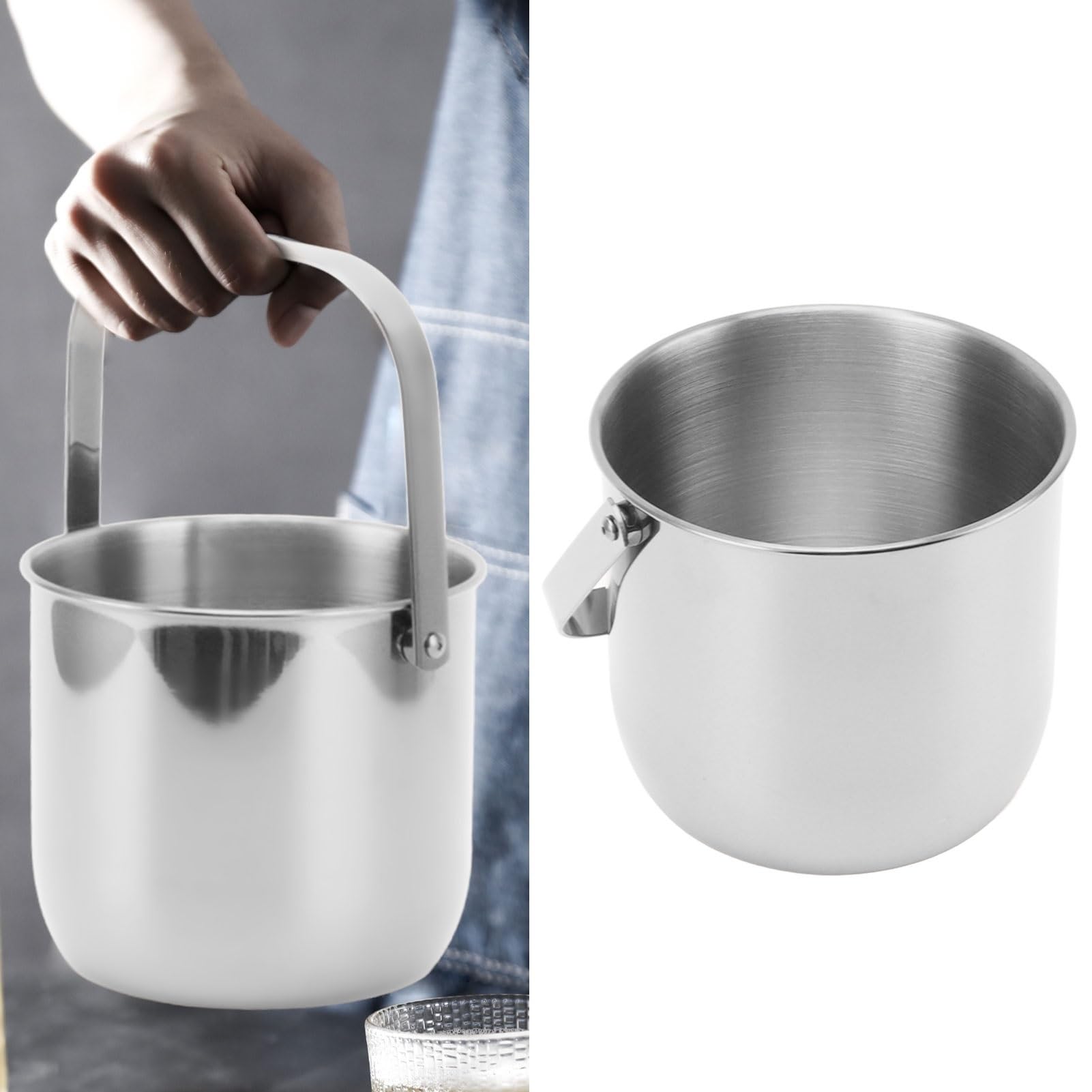 Cubo de hielo de acero inoxidable, doble aislamiento, gran capacidad para vino, champán, cerveza, uso comercial, cubo de hielo para bar KTV