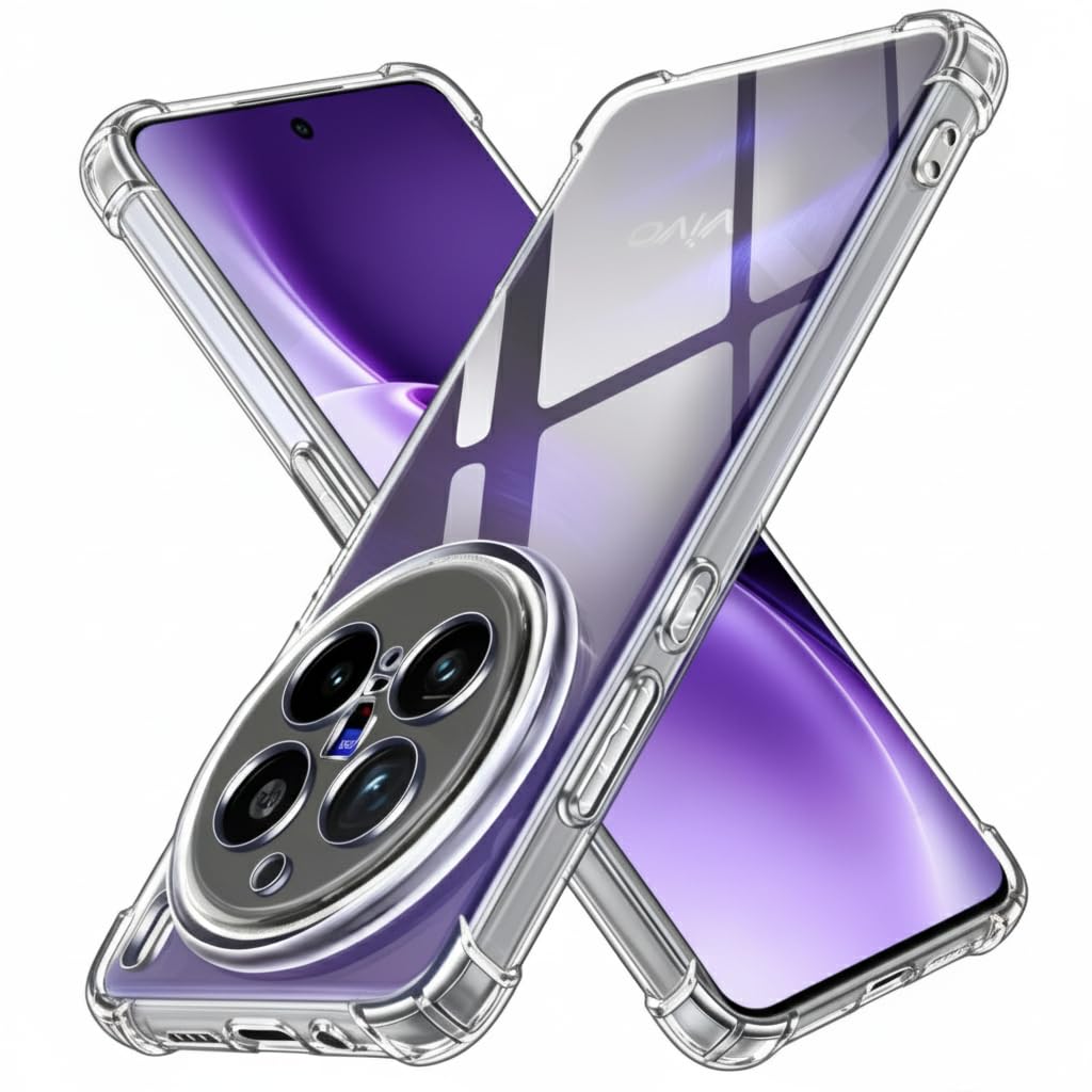 Hybrid Clear Back Case Cover for Vivo X300 Pro 5G | Shockproof Design | Camera Protection Bump | Bumper Case Cover for Vivo X300 Pro 5G (Transparent)