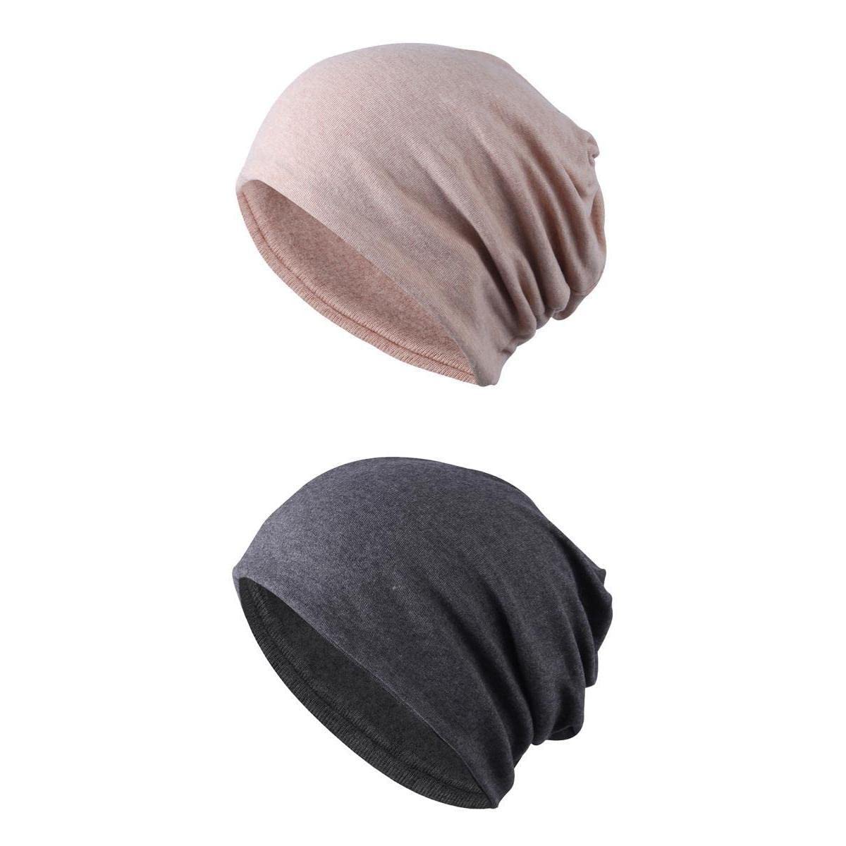 Merishopp 2 Pieces Cotton Slouchy Baggy Beanie Chemo Hat Slouchy Cap Khaki+Gray | Clothing, Shoes & Accessories | Womens Accessories | Hats-picture-42