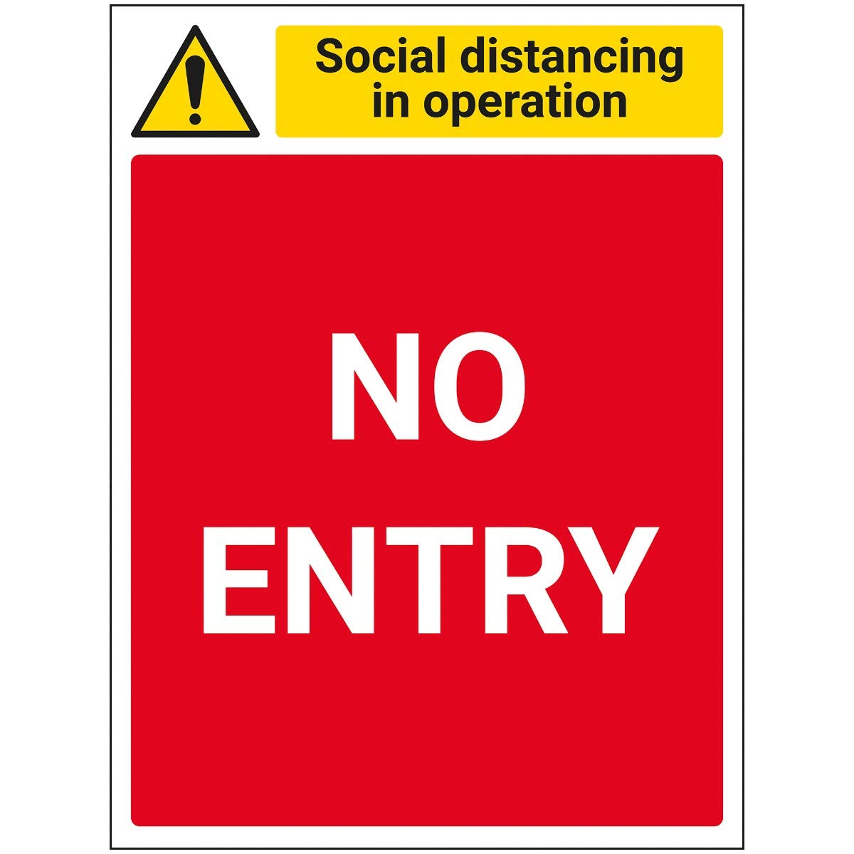 V Safety Warnschild 'SD In Operation - No Entry' – 150x200 Mm, Selbstklebend, Rot, EN ISO 7010