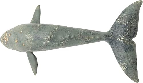 Miniatura 5 de Gemini&Genius Ballena gris de animales marinos, ballena gris grande, réplica de juguete realista de vida silvestre, figura de ballena pintada a