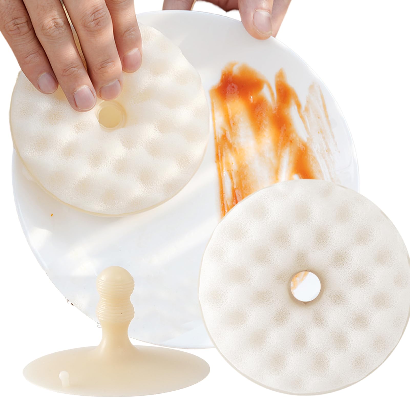 Spugna Set Di 2 Con Antigraffio | Tamponi LavaSpazzole , Pentole, Padelle, , Spugne Per Lavello Cucina, Tamponi, Spazzole Non Graffianti Per Cucina
