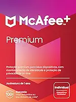 Software antivírus e de segurança da Internet McAfee + Premium Individual para Dispositivos Ilimitados (Windows/Mac/Android/iOS), Assinatura de 1 ano