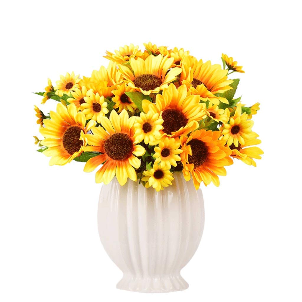 DFGHNBVC Artificial Flowers Real Touch Lily Sunflower Artificial Bouquet