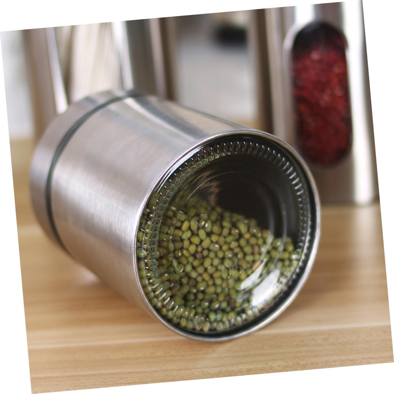 Acciaio Inox Barattolo Alimenti e Vetro Sigillato 950ml