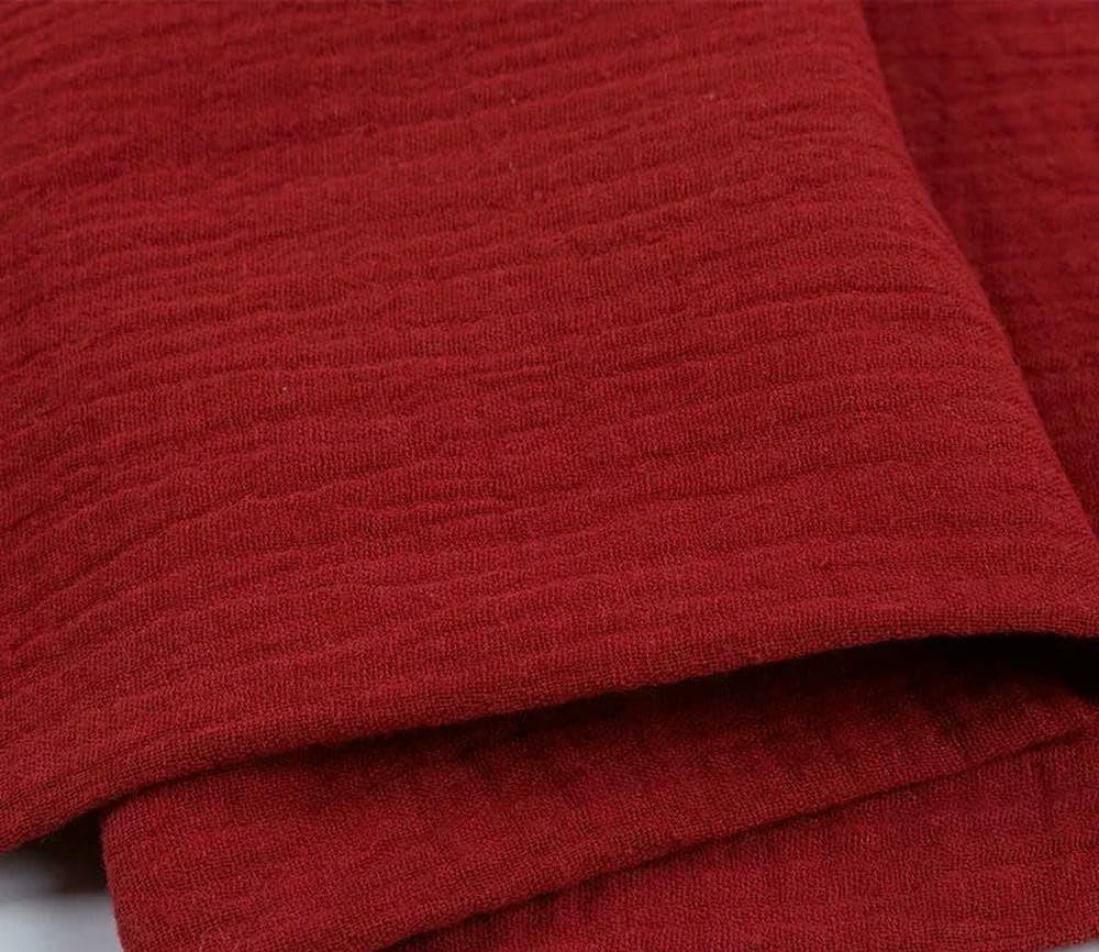 Tela de gasa doble algodón | Multicolor 100 x 135 cm for Costura: Bolsos, Edredones, Manualidades(15 Brick Red)