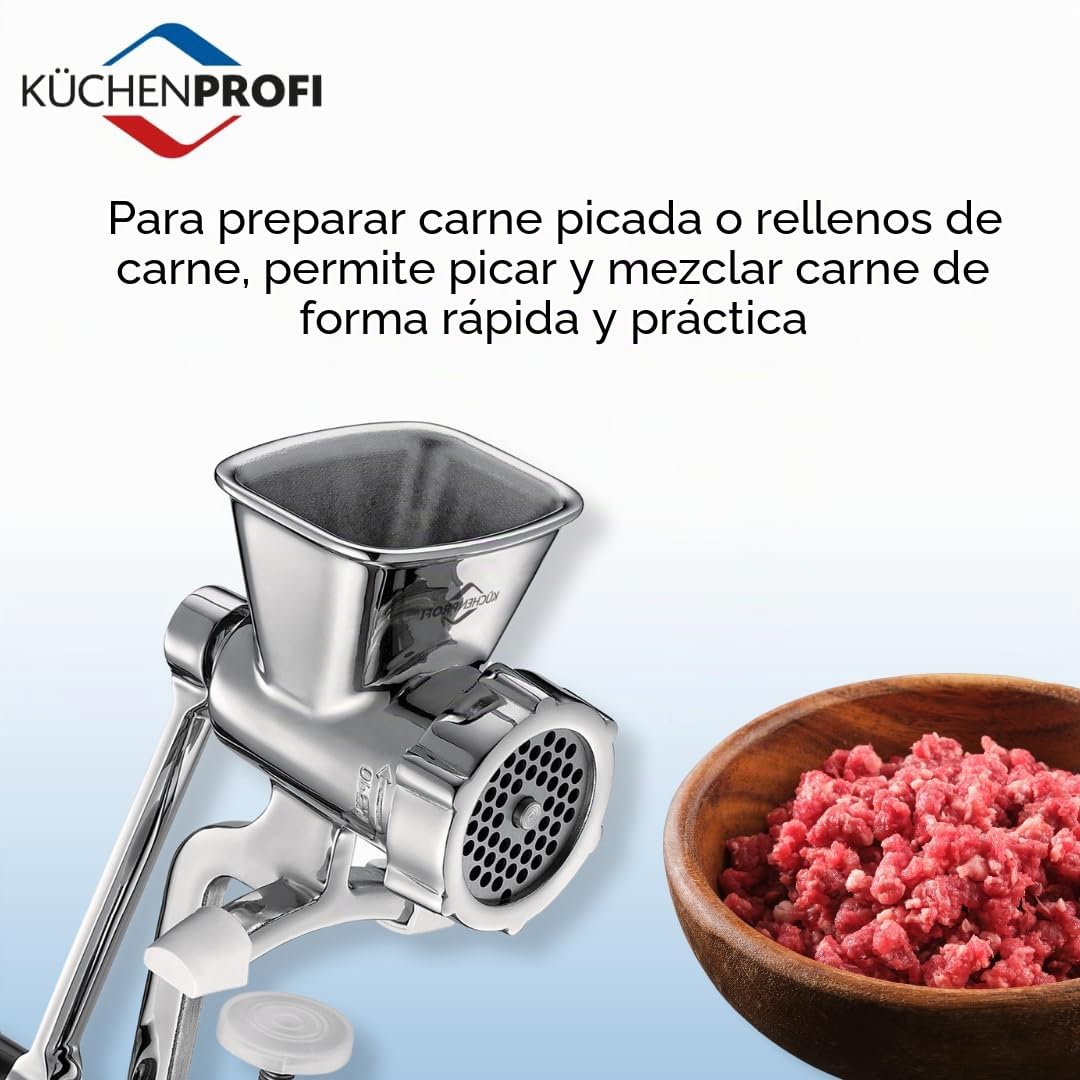 Picadora de carne Küchenprofi 0825562805 de acero inoxidable, tamaño 5, plateado